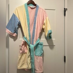 Cabernet Pink and Blue Loungewear Robe Soft Comfortable Design